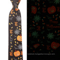 Mens Custom Halloween Silk Print Glow in the Dark Tie